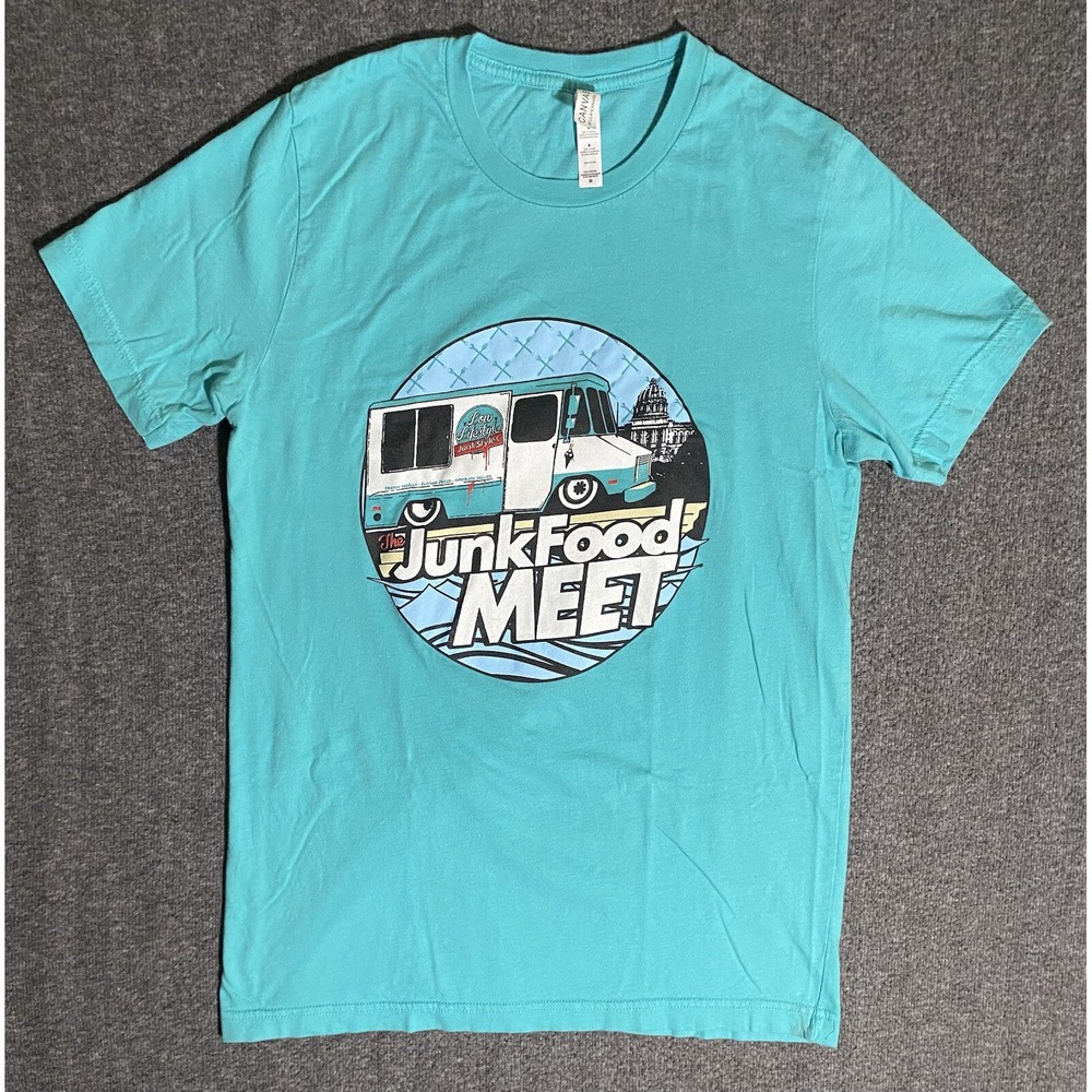 BELLA CANVAS YUNK FOOD MEET Shirt- Mint Green Size M